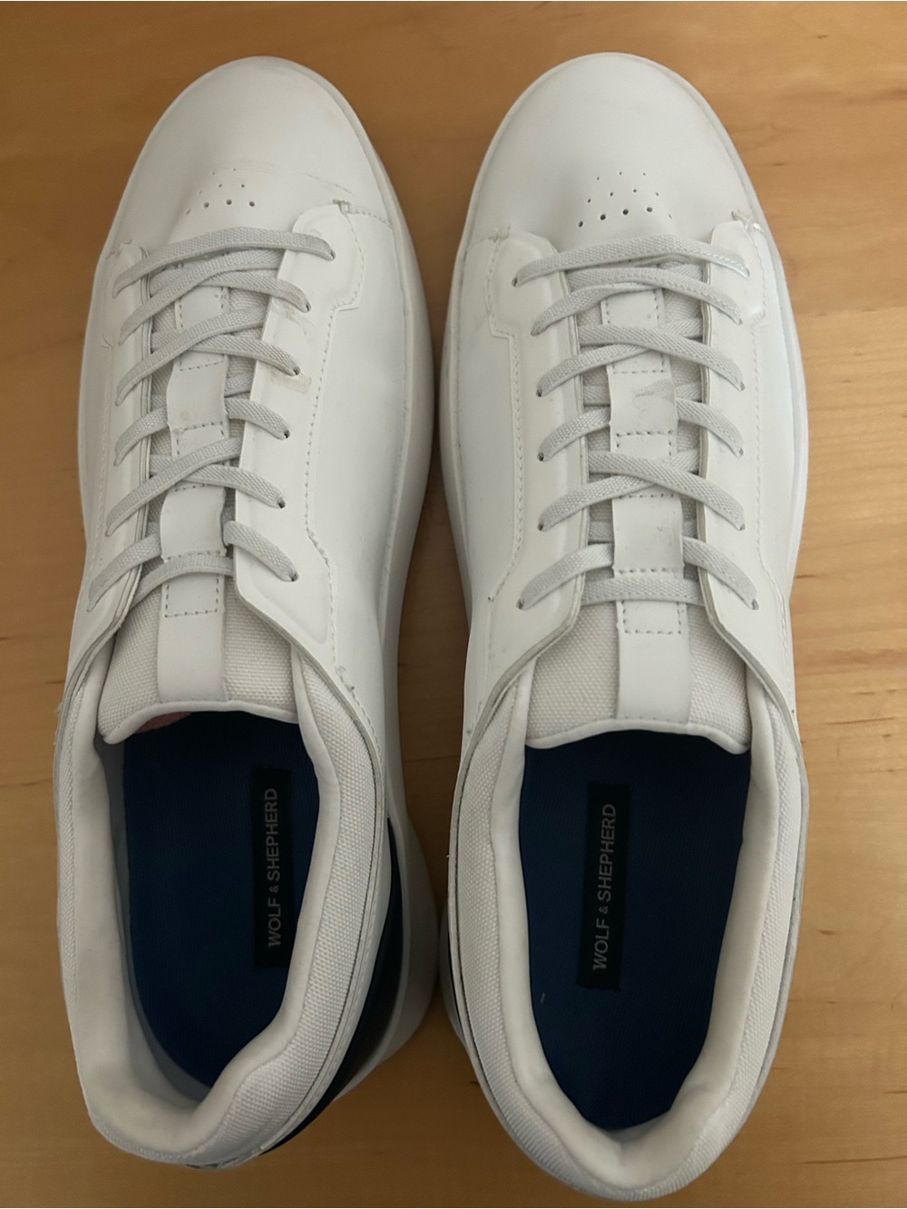 Wolf & Shepherd Men's Cruise Lo Sport White Leather Athletic Sneakers